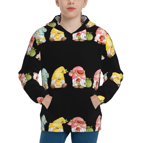 Hello Summer Gnome Kid Hoodies Boys Sweatshirts Girls Pullover with Pocket