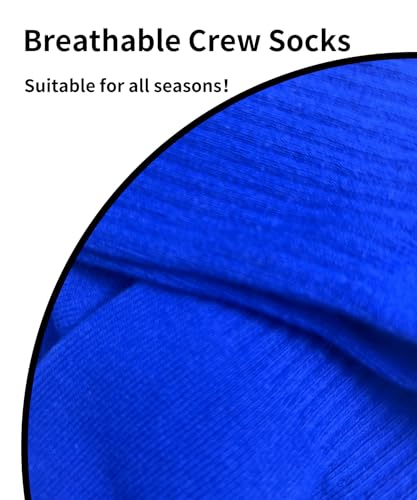 Ribbed Knit Athletic Socks for Women Men Cotton Breathable Running Crew Sock Casual Comfort for Sports - Image 6
