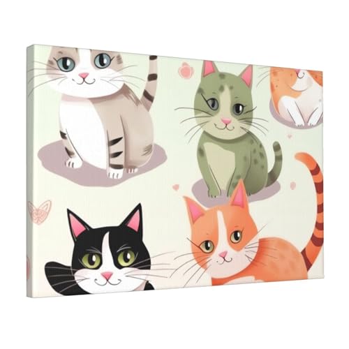 Toile chat dessin animé NBSKSDLK habille vos murs vides