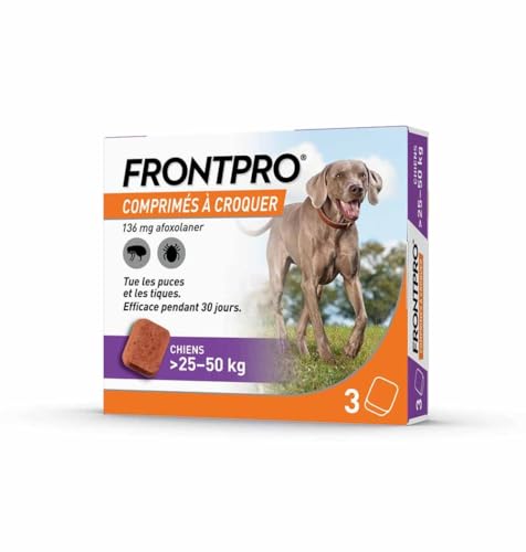 Frontpro Anti-puces et tiques pour Chien 25-50 kg