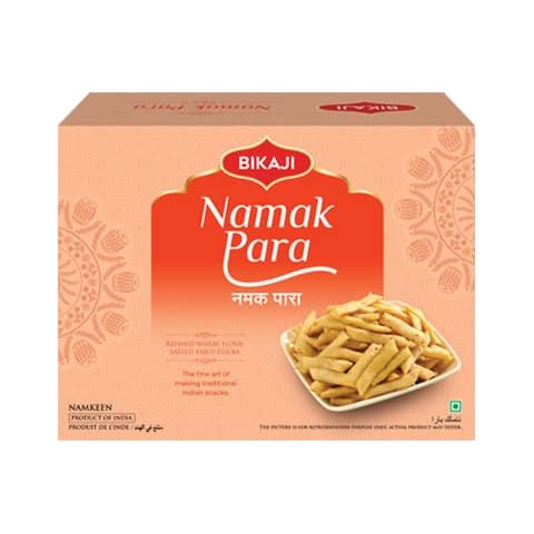 Bikaji Namak Para 400g (Pack of 1) - Salted Maida Namkeen Anytime Snack - Traditional Indian Salty Savoury Crunchy, Crispy Snack Cover