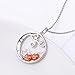 S925 Sterling Silver Pumpkin and Devil Forest Pendant Necklace for Women 18