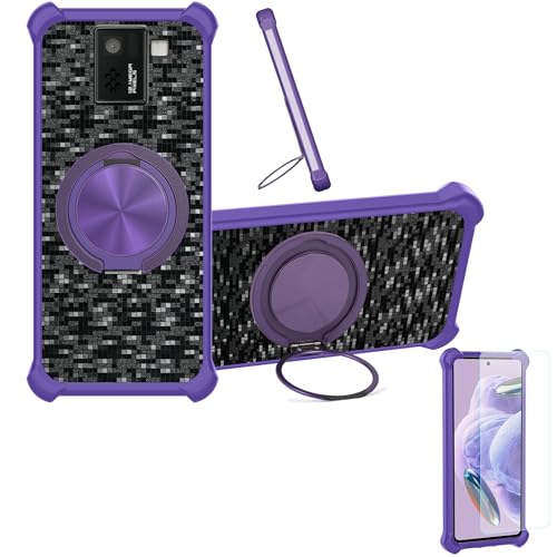 �Ή� Sharp Sh-10d �P�[�X Phone Case [1�� 9H+�d�x���� �K���X�t�B����][360°��]���X�^���h�A�}�O�l�b�g��]CX-15-ZI