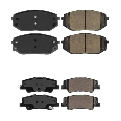 Image of kranero Ceramic Front Rear Disc Brake Pads for for Tucson 1.6L 1598CC 98Cu. in l4 Full Hybrid EV-Gas (FHEV) DOHC Turbocharged PRC2398 PRC2299 202409