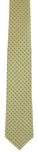 Cravate en soie géométrique jaune à motifs diamant chic