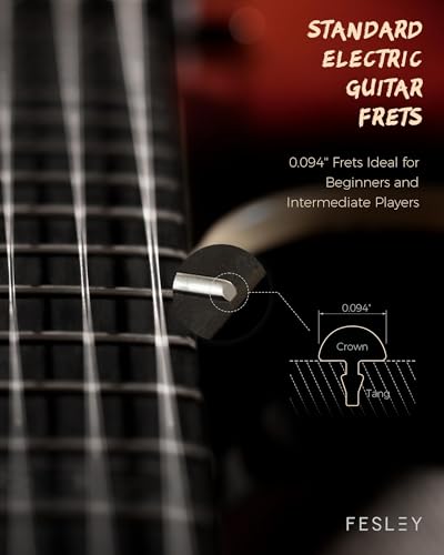 Fesley FDK800 Electric Guitar, Full Size Solid Body Electric Guitar Beginner Kit, 6 String Guitar With Hss Pickups & 24 Frets, Poplar Body Flame Maple Top Maple Neck thumb #4