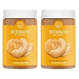Octonuts Creamy Cashew Butter, 16 oz Jar, No Added Salt, Sugar or Palm Oil - Single Ingredient Nut Spread...