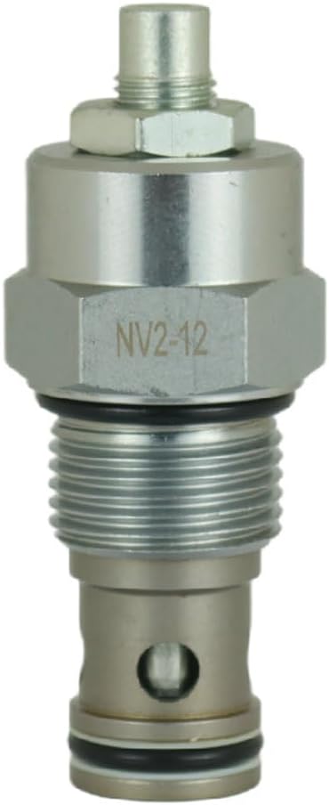 NV2-12 Flow Valve Threaded Cartridge Adjustable Flow Valve Single and Double-Way Valve, for Bulldozers and Excavators