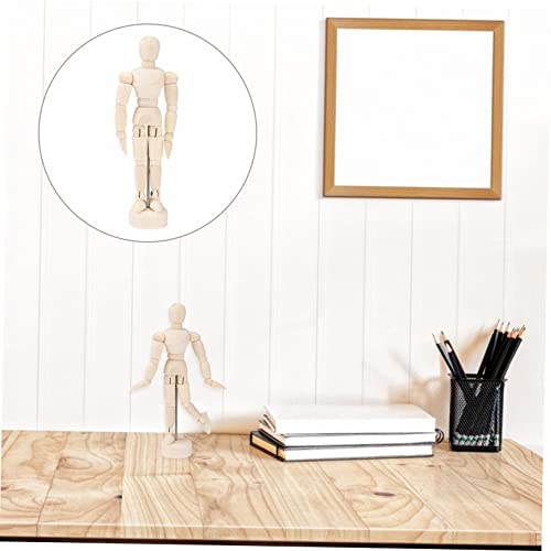 Sewroro 3 Pecas esboço acessório madeira Bonecos articulados para desenho cesta desenhando figuras p