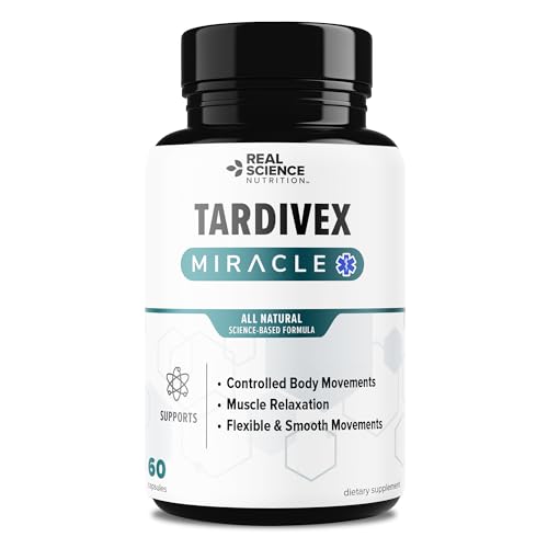 Real Science Tardivex All Natural Nerve Support Supplement for Neurological Balance - Includes Vinitrox, GABA & Essential Vitamins for Controlled Movement & Coordination - Made in USA, 60 Caps