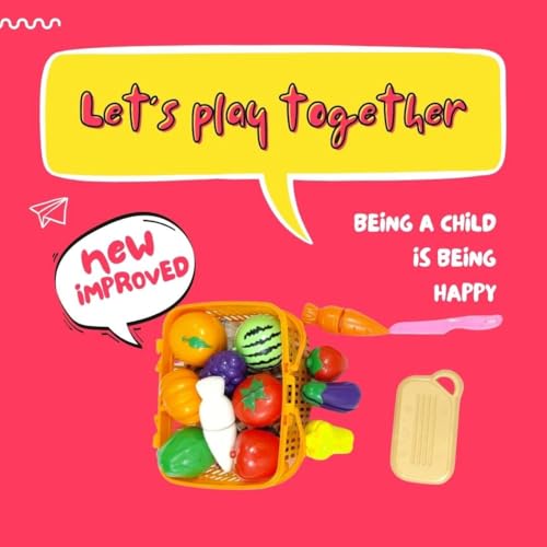 Image of PLUSPOINT 15 Pcs Fruit & Vegetable Cutting Toy Set with Basket | Sliceable Pretend Play Kitchen Toys for Kids | Learning Toy with Knife & Cutting Board for Boys & Girls