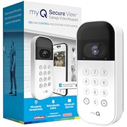 myQ Smart Garage Door Video Keypad with Wide-Angle Camera,Customizable PIN Codes,and Smartphone Control–Take Charge of Your Garage Access Works with Chamberlain, LiftMaster and Craftsman openers,White