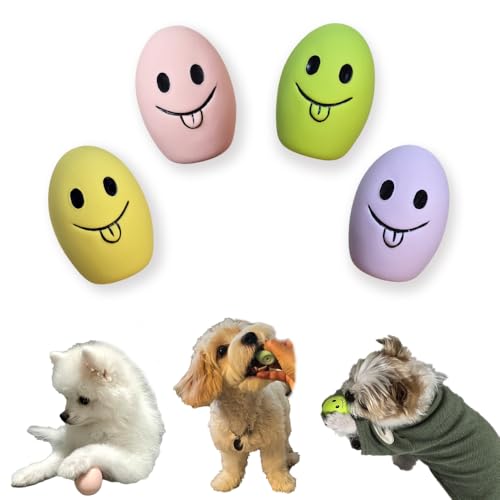 Juguetes Sonoros Mini Huevo para Perros Pequeños (4-Pack)