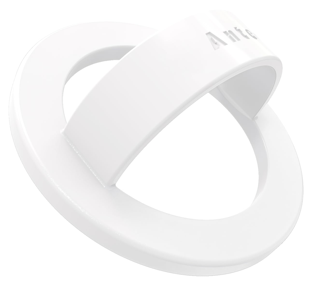 Anteel Magnetic Silicone Ring Grip Phone Holder, Strong Magnetic Attraction, Comfy and Portable, Removable Finger Loop Grip for Magsafe Phone Case (White)