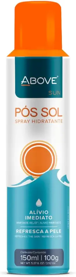 Pós Sol Spray Above Todas As Peles 150ml/100g Hidratante Alívio Imediato Refresca a Pele (1 Unidade)