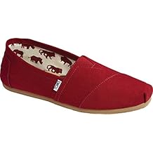 TOMS Mens TOMS CLASSIC CASUAL SHOES 8 RED CANVAS