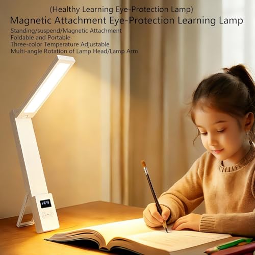 Lampe de bureau rechargeable LED intensité variable avec fixation aimantée