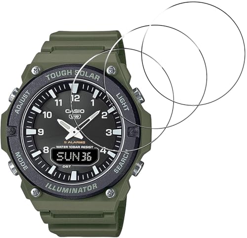 �y3���Z�b�g�z�ی�t�B���� For CASIO �r���v AQ-S820W �V���[�Y �t�B���� �K���X�t�B�����yZENGZOUZ�z�d�x9H �ϏՌ� �\��t���ȒP �����z�� �w��h�~ �C�菝�h�~ �������� �����ߗ�