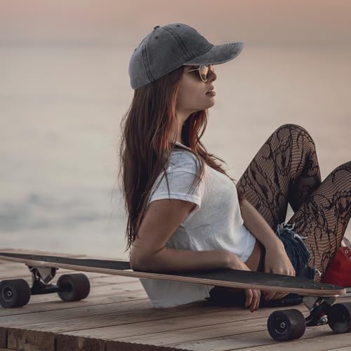 2 Stück Baseballkappe für Herren Damen, Verstellbar Baseball Cap mit Herz, Baumwolle Pferdeschwanz Kappe Vintage Unisex Basecap Sonnenhut Sportkappe für Outdoor Sport Leisure Reisen (Grau und Khaki)