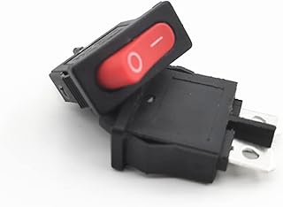 Interruptor basculante 5 piezas KCD1-110 10x22 mm interruptor basculante fino negro NO/apagado 2 pines interruptor de alimentación for instrumentos pequeños (color: R) (Color : R)
