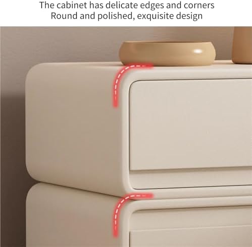 Minimalist Solid Wood Nightstand with Storage - Versatile Bedside Table & End Table for Living Room, Multi-Color, Compact Size (45x40x50cm)