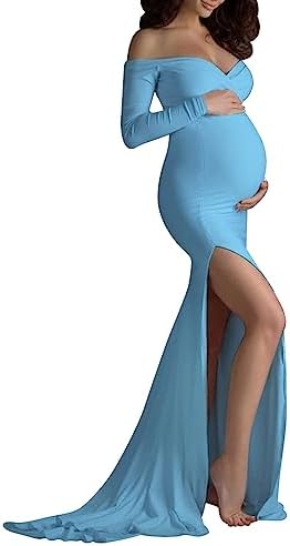 Robe Grossesse LAEMILIA - Robe Maternité Shooting Photo Élégante Rétro Grande Taille Été S-XL