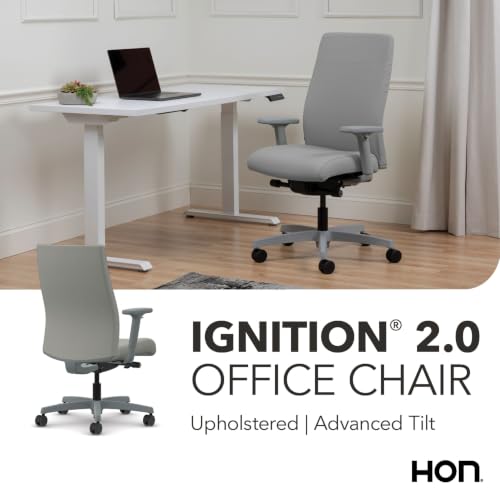 Image of HON Ignition 2.0 Ergonomic Office Chair, Lumbar Support, Desk Chair, Fog