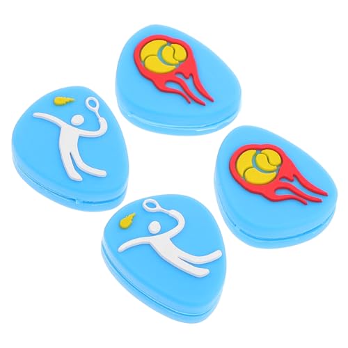 KICHOUSE Silicone Tennis Racket Dampeners 4 Pcs Vibration Dampener Tennis Racket Accessories Elbow Wrist Strain Relief