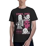 Guusrt M Xraat Anime Darling in The Cartoon Franxx T Shirt Man's Summer Cotton Crew Neck Fashion Tee Cool Casual Tops Black, Small