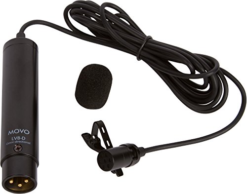 Movo LV8-D XLR Lavlier Omnidirektionales Mikrofon in Broadcasting Qualität mit 12mm Microkapsel, Reversclip, Box und… – Bild 3