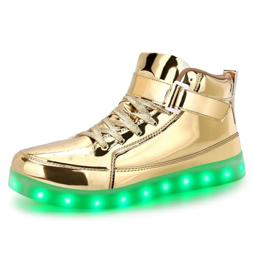 Image of Light Up Shoes Men Women LED Shoes USB Charging Adult High Top LED Sneakers Glow in The Dark Footwear for Dancing Party Festivals Festivals