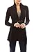 Produktbild Minetom Damen Mode Geschnittene Schlichte Strickjacke Cardigan Beiläufige Langarm Irregular Kabel Knit Mäntel Pullover Oberbekleidung Schwarz DE 38