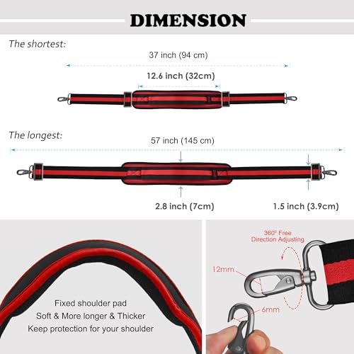 Image of ZINZ Bag Shoulder Strap, Padded Adjustable Shoulder Strap Replacement