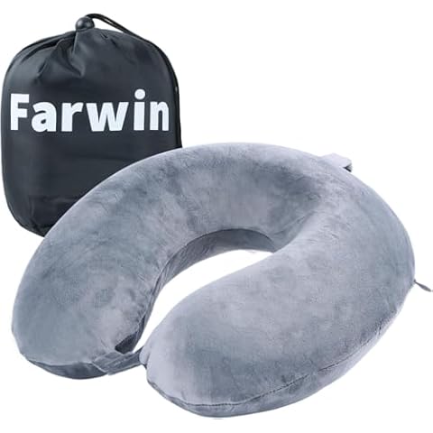 Oreiller de voyage Far win en mousse à mémoire Cover