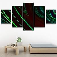 SIGNWIN 5 Panel Canvas Wall Art Abstract Closeup Digital Art Modern Artwork for Home Decorations Ready to Hang - 60