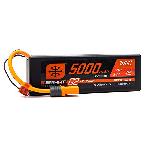 Batería LiPo Spektrum 2S 7.4V Hardcase con microchip inteligente para máxima durabilidad de celdas