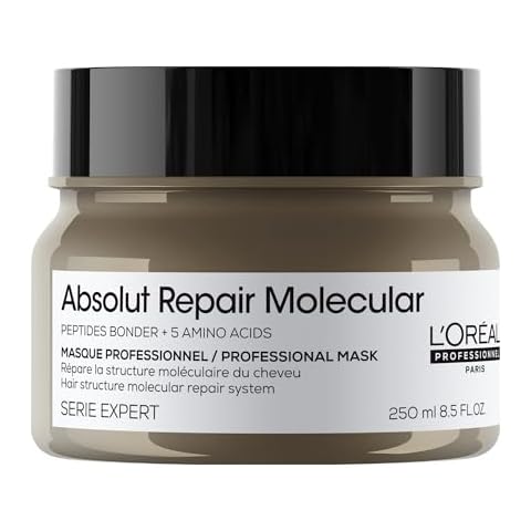 L’Oréal Professionnel Absolut Repair Molecular Hair Mask | Repair Damage & Restore Strength | Extra Detangling & Hydration | Peptides Bonder | For Extremely Dry Damaged Hair Cover
