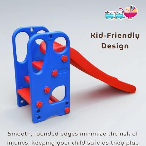 Image of HerHome Slide for Kids - Super Senior Slider with Basketball Ring Toy - for Boys and Girls Perfect Slides /Toys for Home, Indoor or Outdoor