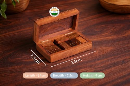 Juego de Dominó de Madera Hecho a Mano con Caja miniatura 5