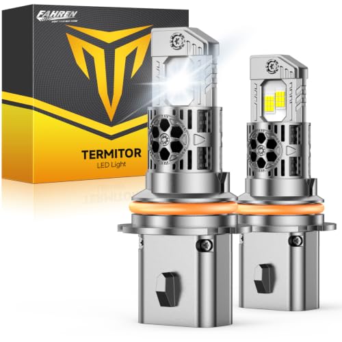 Image of Termitor 2026 Upgraded 9007 /HB5 Light Bulbs Hi /Low Beam 120000LM 1500% Brighter 6500K Cool White, 1:1 9007 Headlight Assemblies Mini Size 70K+ Hours Lifespan with Cooling Fan Plug & Play, Canbus Ready