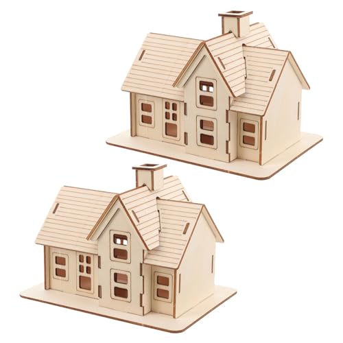 Kit construction maison bois au coin du feu : puzzle cabane miniature pour adulte créatif