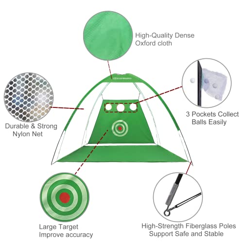 CROSSFINGERS-Red-de-Golf-Resistente-3m-x-2m-una-Red-portatil-de-Golf-para-Exterior-e-Interior-astillas-o-practicas-de-conduccion-Ayuda-a-afilar-Las-capacidades-de-Golf