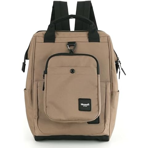 himawari 14.9 inch Women's Laptop Backpack, Large Capacity College Schoolbag, Waterproof Travel Bag for Men & Women-0403-06#Mocha Cover