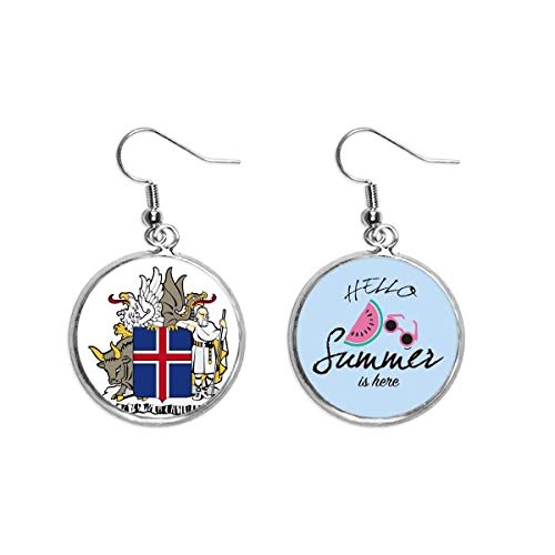 Pendientes de sandía Islandia sin tirones para lóbulos sensibles