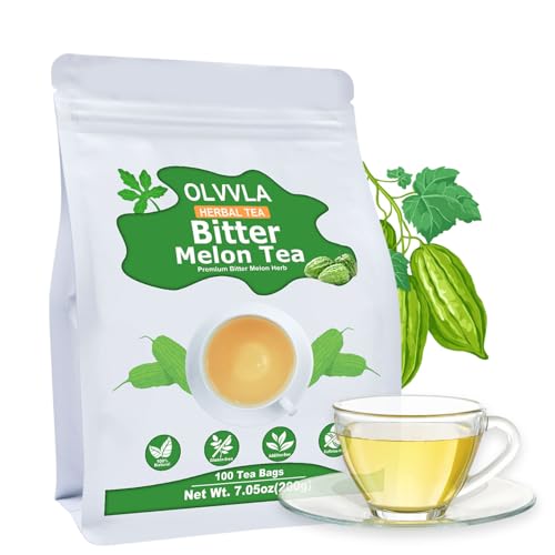 Image of Olvvla - Bitter Melon Tea - 100 Count - Natural Dried Momordica Charantia | Sifted dried bitter melon slices, light bitter taste, Non-GMO and caffeine-free, support for daily wellness