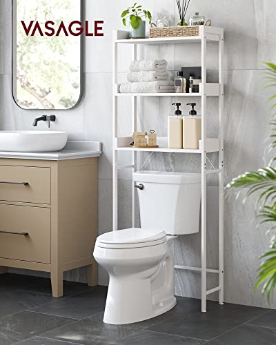 Vasagle Over The Toilet Storage, 3-Tier Bathroom Storage Shelf, Over Toilet Bathroom Organizer, White Ubts002W14 #TOP1