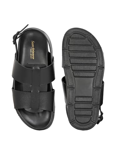 Image of San Frissco Men's Sandals with Open Toe Strap Slip On Chappal | Mens Sandals Perfect Fit for Summer and Rainy Season with Soft Footbed | Stylish Lightweight Trendy Floaters for Man