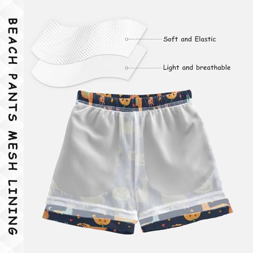 senya Alpaca Background Boys Swim Trunks Toddler Shorts Swimwear Boardshorts4