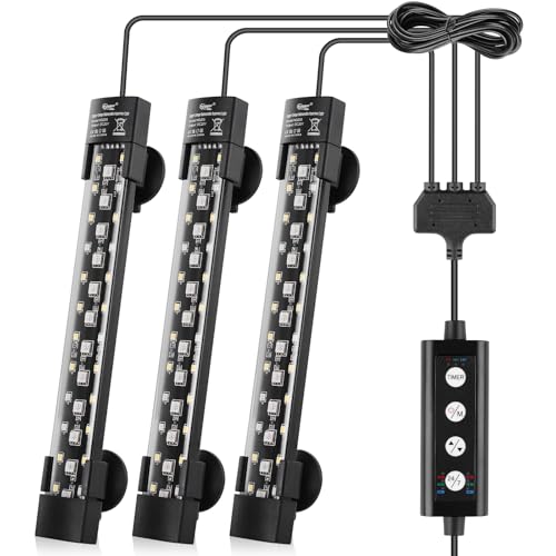 hygger Dual-Channel Controller Submersible Aquarium LED Light, 24/7 Mode Full Spectrum Hidden Fish...