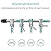 Pawfly 4-Way Aquarium Air Flow Control Lever Valve Manifold for Air Pumps Fish Tank Multi-port Distributor Splitter with 1 Non-return Check Valve and 6 Suction Cup Clips